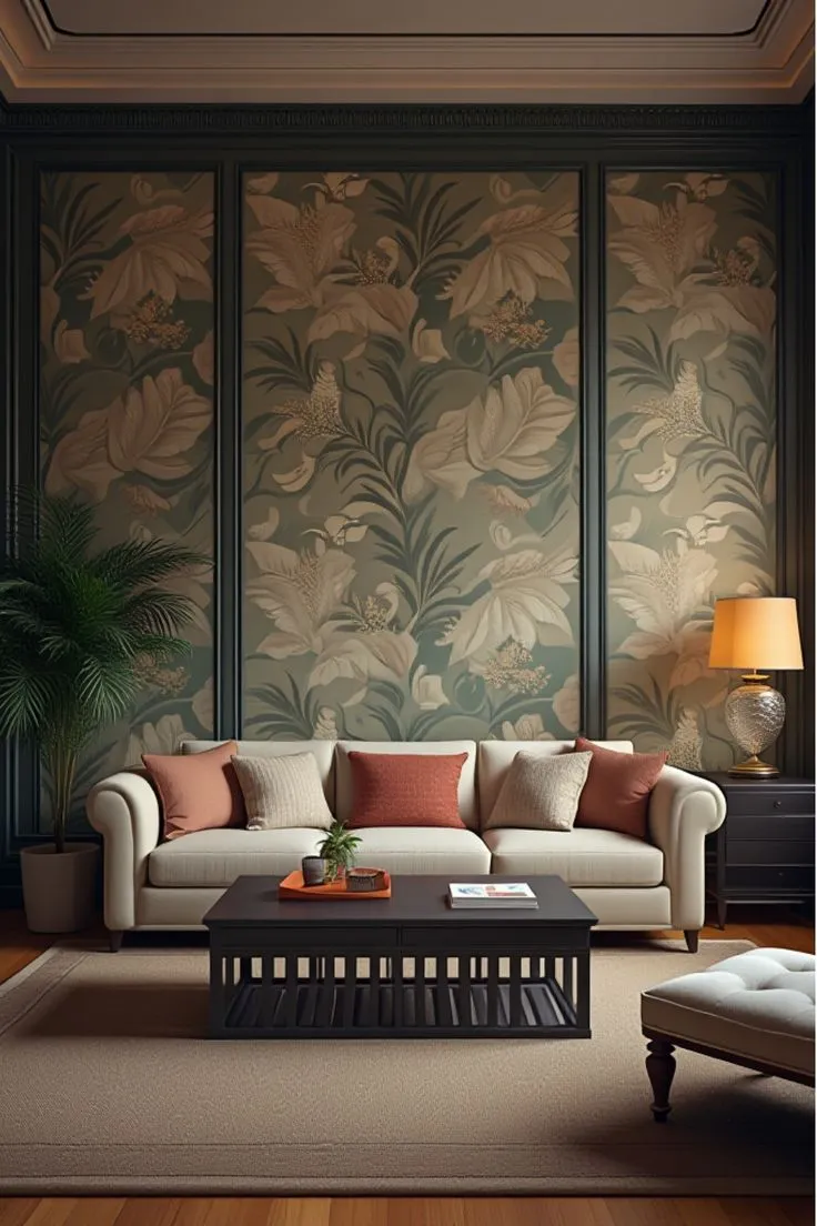 Panel Molding with Wallpaper Inset